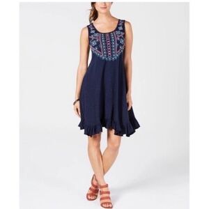 Style & Co. Sleeveless Boho Dress - Size MP - Summer Casual Ruffle